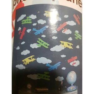 Peel & Stick Wallcandy Arts PILOT'S PLANES  (And Clouds) 52 Pcs.